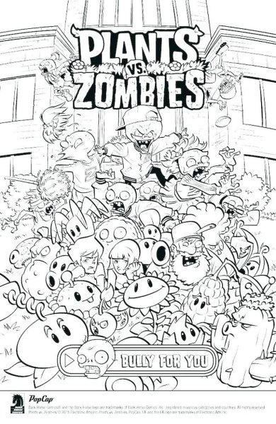 Plants vs Zombies раскраска