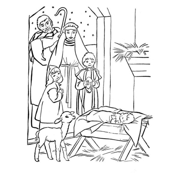 Рождественские раскраски для детей