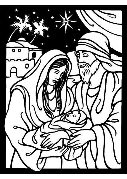Раскраска Рождество Христово