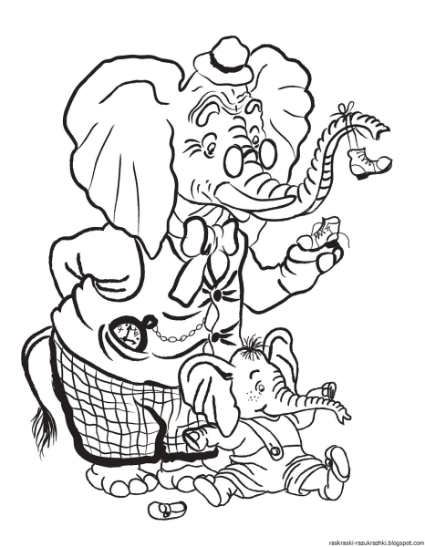 Раскраска Бармалей Чуковского