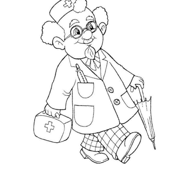 Чуковский корней Иванович раскраски Айболит