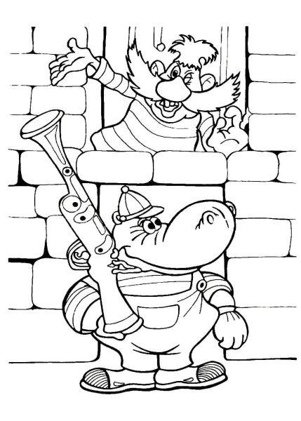 Раскраска Бармалей Чуковского