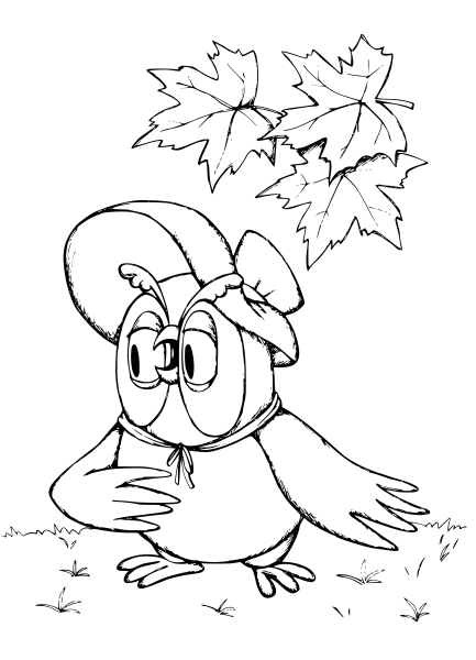 Сова из Винни пуха раскраска для детей