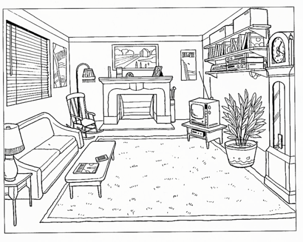 Раскраска квартира