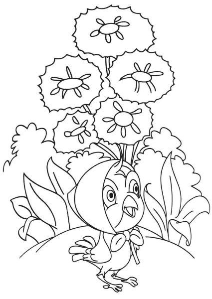 Василек раскраска для детей