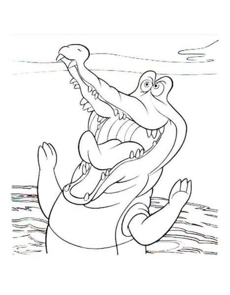 Крокодил Чуковский раскраска для детей