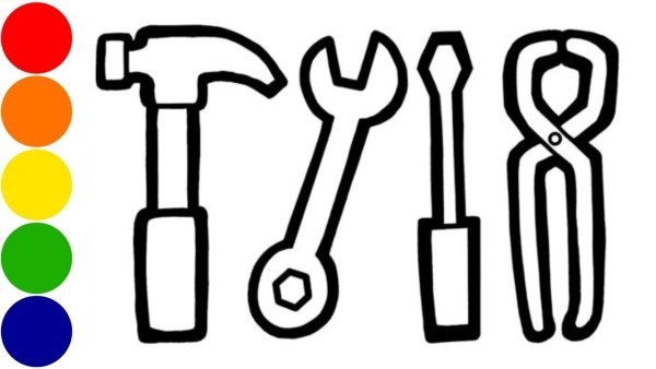 Аппликация строительные инструменты