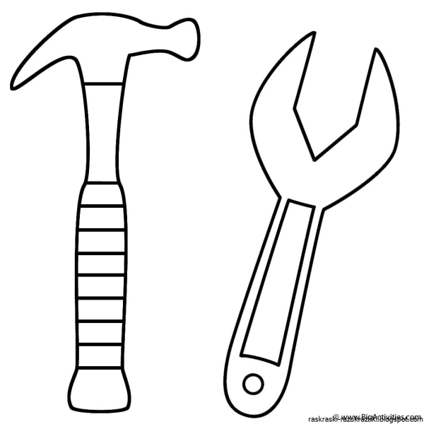 Инструменты раскраска для детей