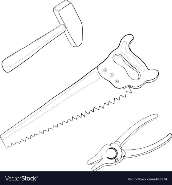 Инструменты раскраска для детей