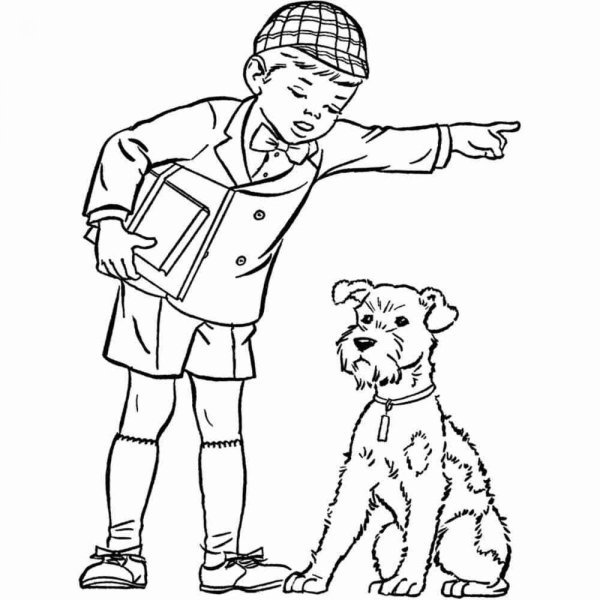 Раскраски для мальчиков собачки