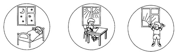 Раскраски на тему режим дня