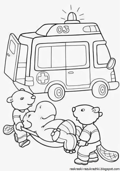 Раскраска скорая