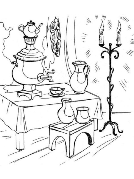 Чуковский Федорино горе раскраска