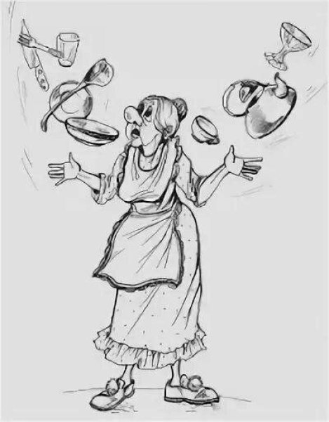 Чуковский Федорино горе раскраска