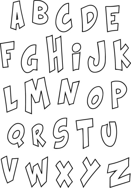 Английский алфавитраскараска