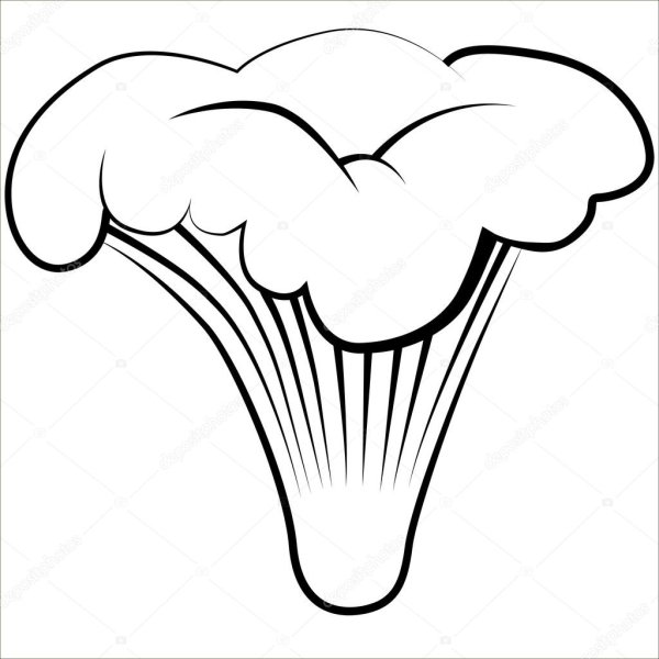 Гриб Лисичка шаблон