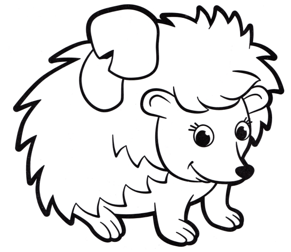 Еж раскраска