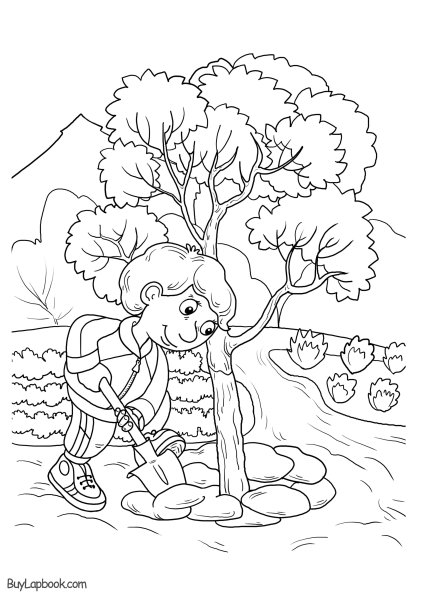 Огород раскраска для детей