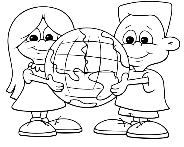 Раскраски мир на земле для детей