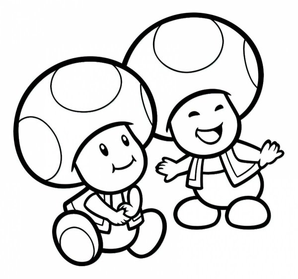 Раскраска Марио Тоад