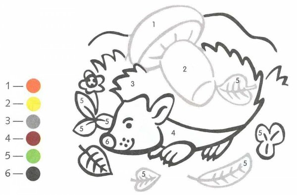 Раскраска по цветам для малышей