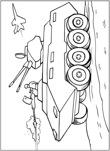Военные раскраски для дошкольников