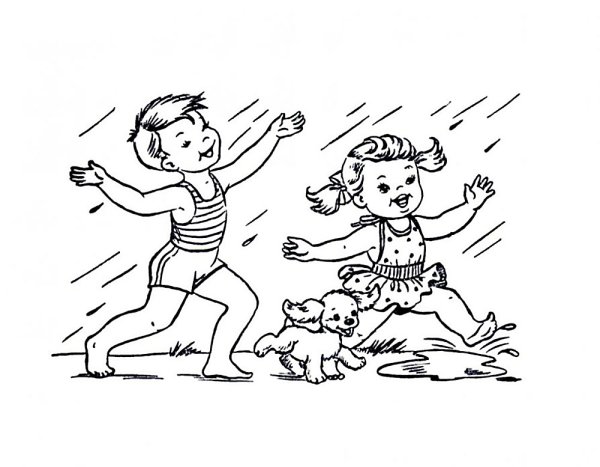 Раскраска закаливание для детей