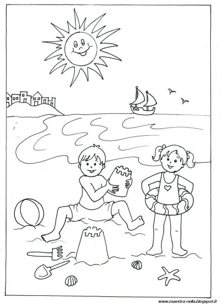 Раскраски для дошкольников на тему лето