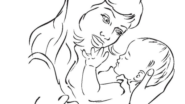 Мама раскраска для детей