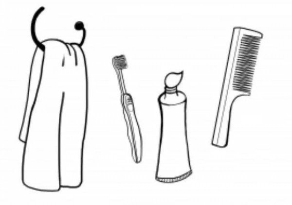 Раскраска предметы гигиены