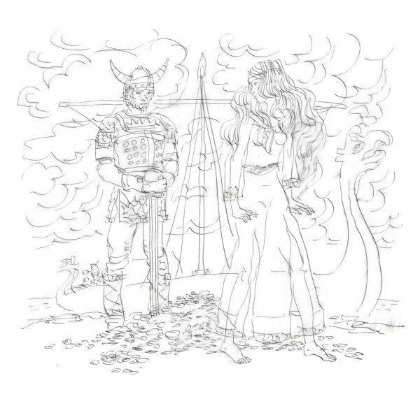 Руслан и Людмила разукрашка