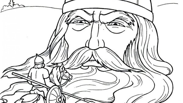 Руслан и Людмила раскраска