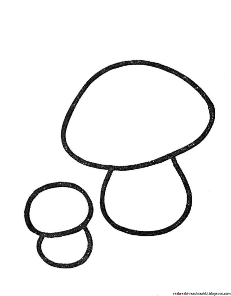 Грибы раскраска для детей