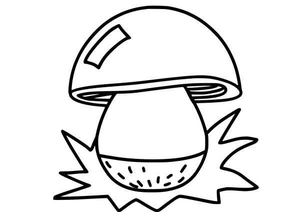 Гриб раскраска