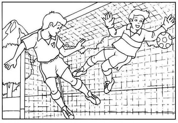 Раскраска на тему футбол