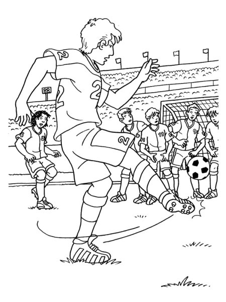 Раскраска для мальчиков футбол