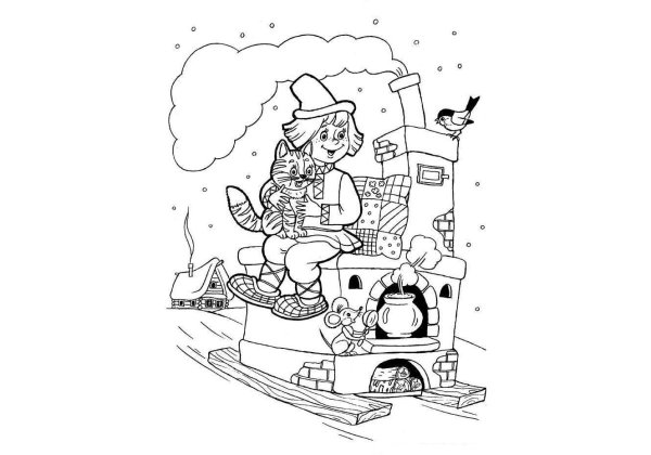 По щучьему велению раскраска