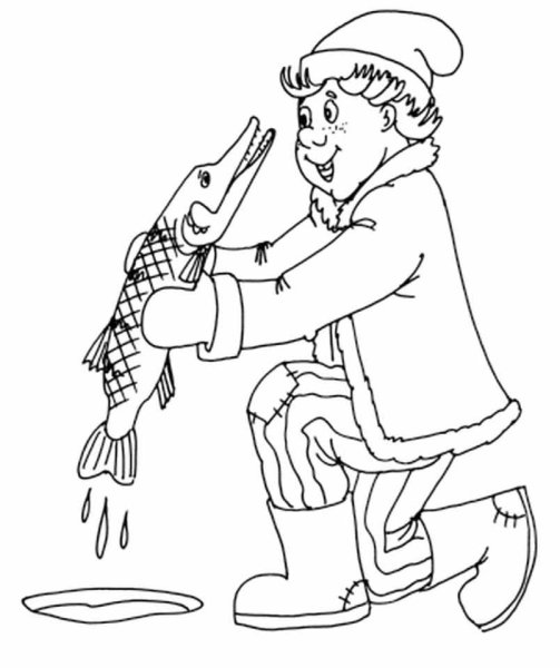 По щучьему велению раскраска