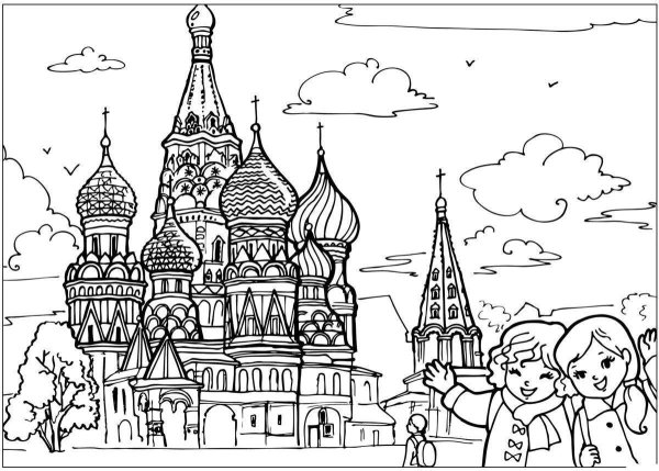 Собор Василия Блаженного контур