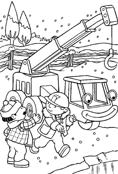 Стройка раскраска для детей