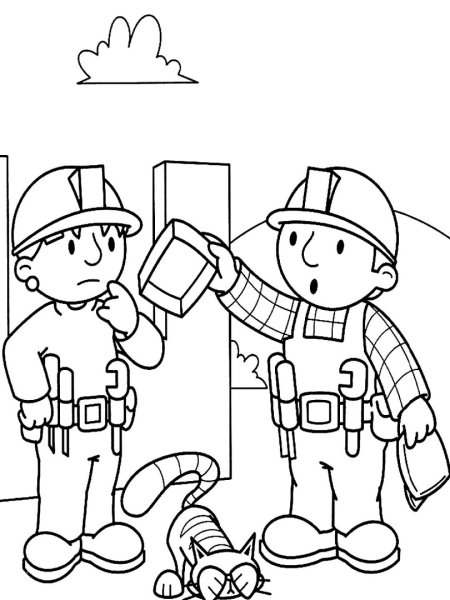 Стройка раскраска для детей