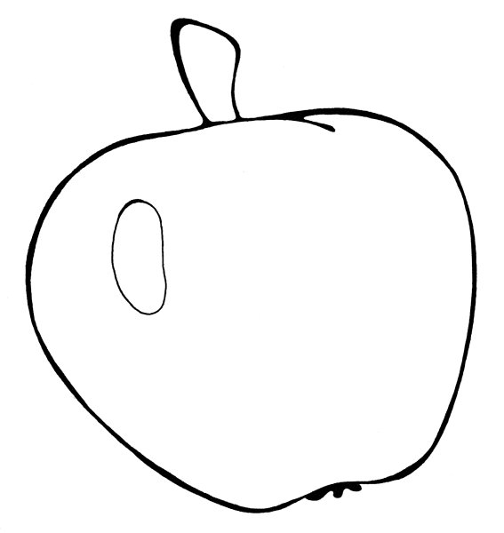 Яблочко раскраска