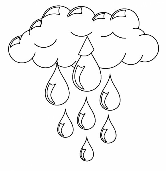 Тучка раскраска