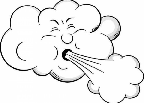 Ветер раскраска для детей