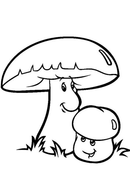 Гриб раскраска