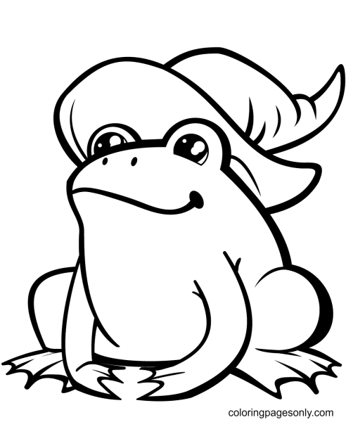 Раскраска лягушка милая