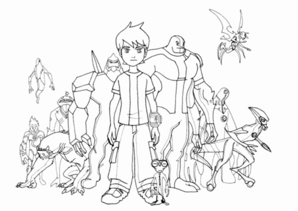 Раскраска Бен 10