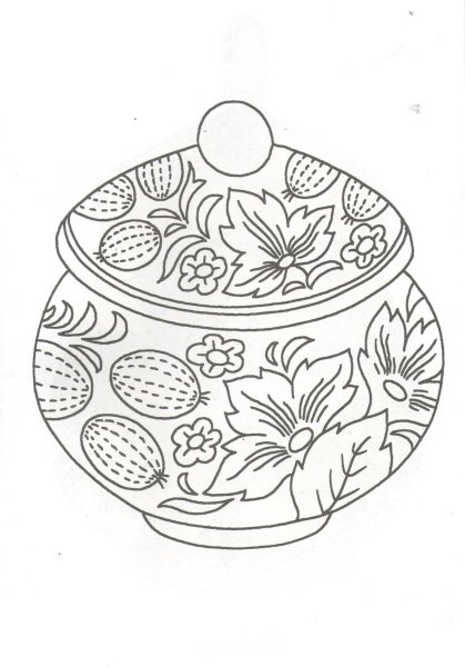 Раскраска "Хохломская роспись"