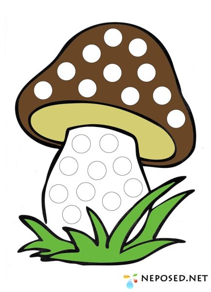 Пластилиновые заплатки грибы