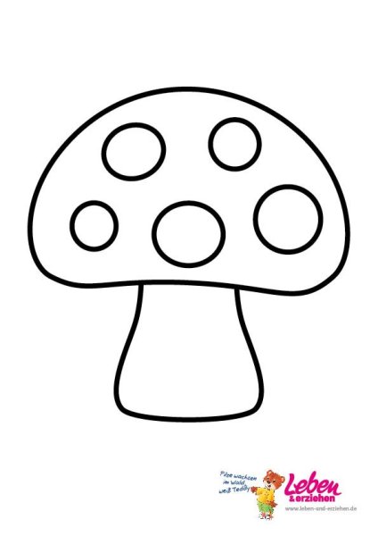 Гриб мухомор раскраска